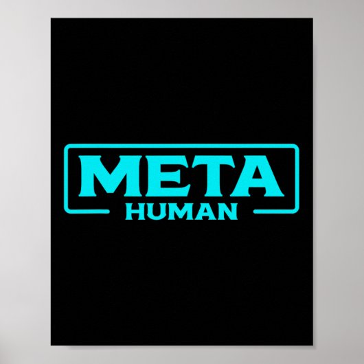 Meta mens Metaverse Vr Virtual Reality Gamer Poster (Voorkant)