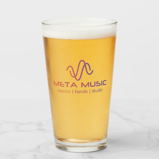 Meta Music Pintglas Glas (Voorkant gevuld)