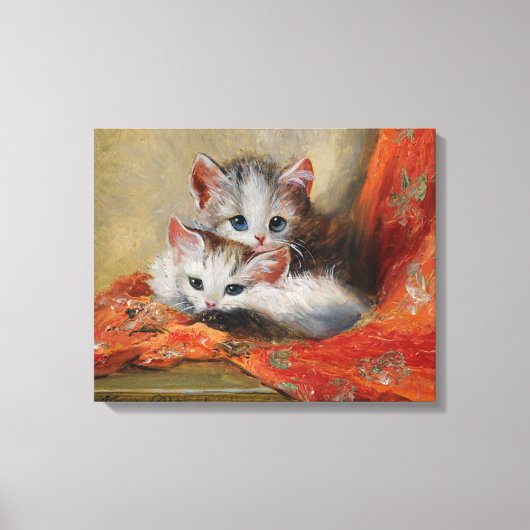 Meta Plückebaum's Oude Snoezige Kat Schilderij Canvas Afdruk (Voorkant)