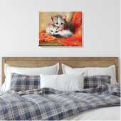 Meta Plückebaum's Schattigee kattenschilderij Canvas Afdruk (Insitu (Slaapkamer))