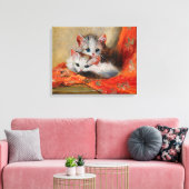 Meta Plückebaum's Schattigee kattenschilderij Canvas Afdruk (Insitu (Woonkamer))