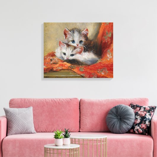Meta Plückebaum's Schattigee kattenschilderij Canvas Afdruk (Insitu (Woonkamer))