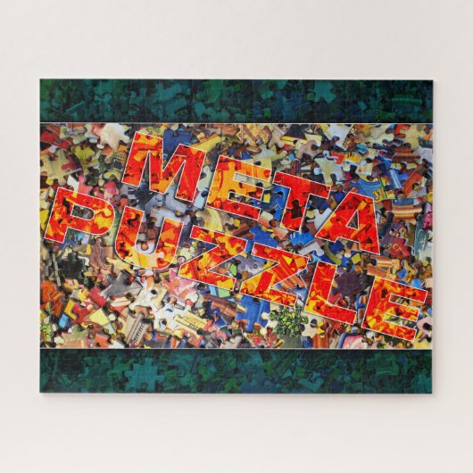 Meta Puzzle! Jigzaag binnen een Legpuzzel (Horizontaal)