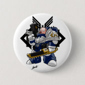 META Warrior Badge Ronde Button 5,7 Cm (Voorkant)