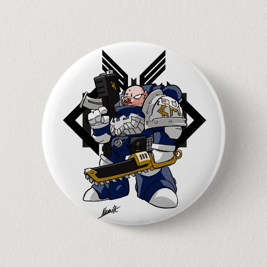 META Warrior Badge Ronde Button 5,7 Cm (Voorkant)