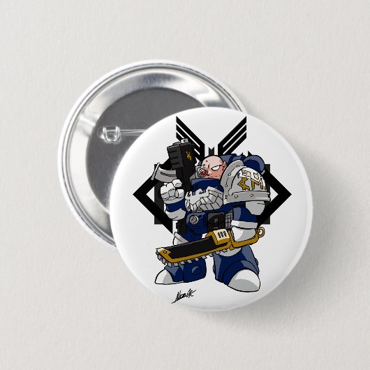 META Warrior Badge Ronde Button 5,7 Cm (Voorkant /achterkant)