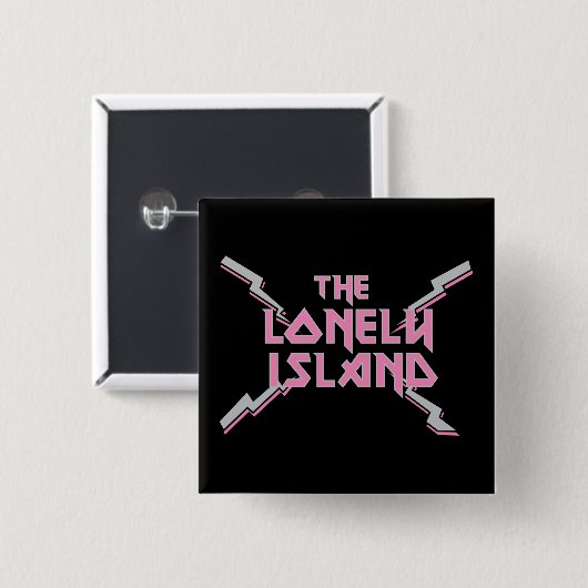 Metaal 2 vierkante button 5,1 cm (Voorkant /achterkant)