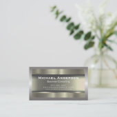 Metaal aan metalen grens visitekaartje (Staand voorkant)