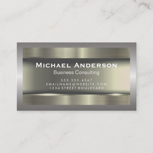 Metaal aan metalen grens visitekaartje (Voorkant)
