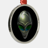 Metaal Alien Head 02 Ornament (Rechts)