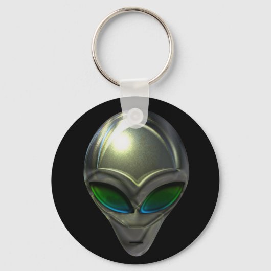 Metaal Alien Head 02 Sleutelhanger (Voorkant)