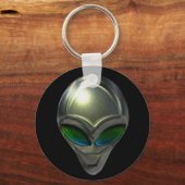 Metaal Alien Head 02 Sleutelhanger (Voorkant)