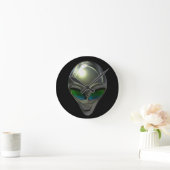 Metaal Alien Head 02 wandklok (Huis)