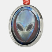 Metaal Alien Head 03 Ornament (Links)