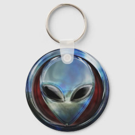Metaal Alien Head 03 Sleutelhanger