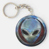 Metaal Alien Head 03 Sleutelhanger (Voorkant)