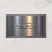 Metaal aluminium | Hammer Nail Logo | Carpentry Visitekaartje (Achterkant)