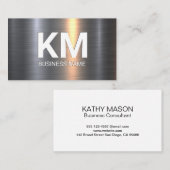 Metaal Aluminium Shine | industriële afwerking Visitekaartje (Voorkant / Achterkant)