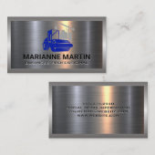 Metaal aluminium | Steam Roller | Bouw Visitekaartje (Voorkant / Achterkant)