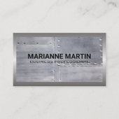 Metaal aluminium | vellen metalen rivetten visitekaartje (Voorkant)