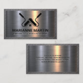 Metaal aluminium | Verfrollen | Staalpatroon Visitekaartje (Voorkant / Achterkant)