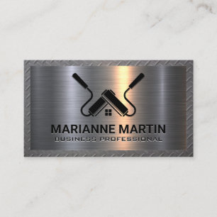 Metaal aluminium Verfrollen Staalpatroon Visitekaartje