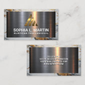 Metaal Aluminium Zilver Geborsteld | Goudmarmer Visitekaartje (Voorkant / Achterkant)