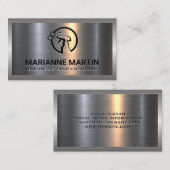 Metaal Aluminium Zilver Geborsteld | Sprayfles Log Visitekaartje (Voorkant / Achterkant)