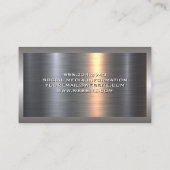 Metaal aluminiumzilver geborsteld | Gereedschap vo Visitekaartje (Achterkant)