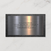 Metaal aluminiumzilver geborsteld | Ledergrens Visitekaartje (Achterkant)