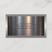 Metaal aluminiumzilver geborsteld | Logo ThuisHamm Visitekaartje (Achterkant)