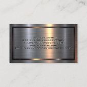 Metaal aluminiumzilver geborsteld | Metaalgrens Visitekaartje (Achterkant)
