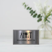 Metaal aluminiumzilver | Lijst staal Visitekaartje (Staand voorkant)