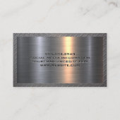 Metaal aluminiumzilver | Lijst staal Visitekaartje (Achterkant)