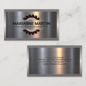 Metaal aluminiumzilver | Zauw Visitekaartje (Voorkant / Achterkant)