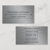 Metaal bekijk aangepaste visitekaartjes (Voorkant / Achterkant)