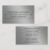 Metaal bekijk aangepaste visitekaartjes (Voorkant / Achterkant)