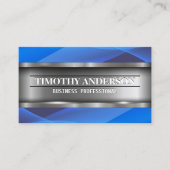 metaal | Blauwe golven Visitekaartje (Voorkant)