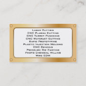 Metaal Bord en rivieren - Brass Visitekaartje (Achterkant)