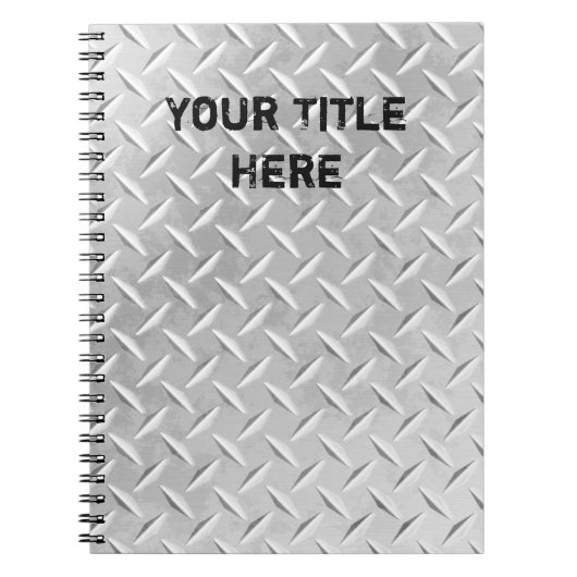 Metaal Bord geborsteld aluminium diamant laptop Notitieboek (Voorkant)