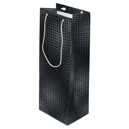 Metaal Bord patroon 02 Wijn Cadeautas (Voorkant Gekanteld)