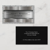 Metaal Borstelig Industrieel | Stalen Rand Visitekaartje (Voorkant / Achterkant)