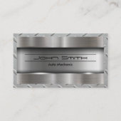 Metaal Borstelig Industrieel | Stalen Rand Visitekaartje (Voorkant)
