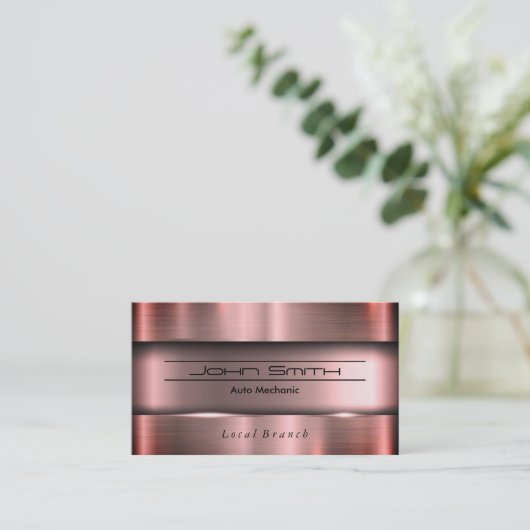 Metaal Borstelig Industrieel Visitekaartje (Staand voorkant)