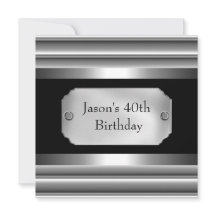 Metaal Chrome Black White Style Silver Mannen 40th