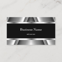 Metaal Chrome Elegant Zwart & Wit Stijl Zilver Visitekaartje