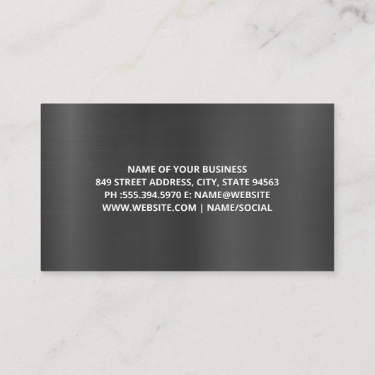 Metaal | Cirkelzaag | Bomen Visitekaartje (Achterkant)