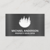 Metaal | Cirkelzaag | Bomen Visitekaartje (Voorkant)