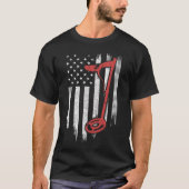 Metaal detecteert Amerikaanse vlag T-shirt (Voorkant)