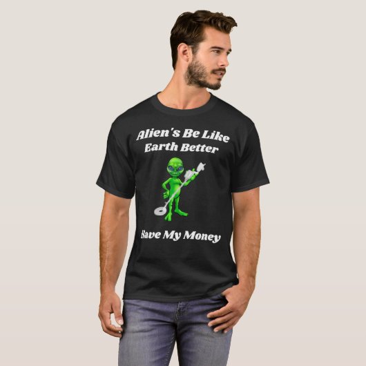 Metaal Detecteren Alien T-shirt (Voorkant volledig)